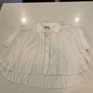 Urban Outfitters Cropped Lacy Blouse